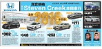 舊金山Steven Creek本田車行 2016全新Accord LX每月供款171元