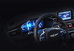 G70的12.3英吋3D儀錶盤提供MODERN、SPACE、EDGE等三種界面主題供駕駛員選擇(Hyundai)