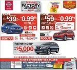 多倫多Willowdale Nissan車行 日産Pathfinder有高達5000元標准貸款現金獎勵
