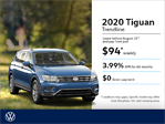 多倫多大眾車清倉大行動 2020款Volkswagen Tiguan每星期供款僅94元起